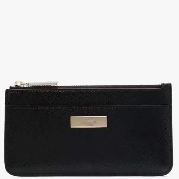 NWT Kate Spade Kenzie Boxed Large Slim Cardholder in Black - Picture 2 of 10